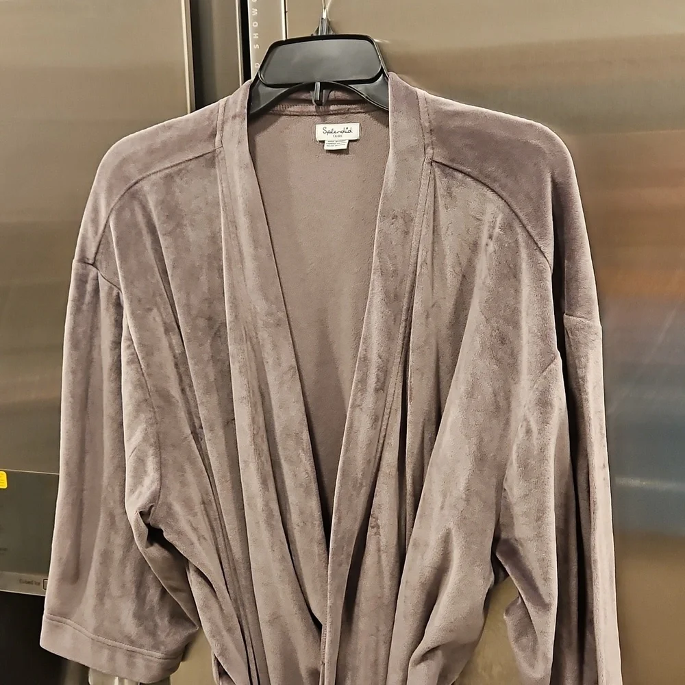 💕SPLENDID💕 Velour Robe ~ Gray 1X/3X